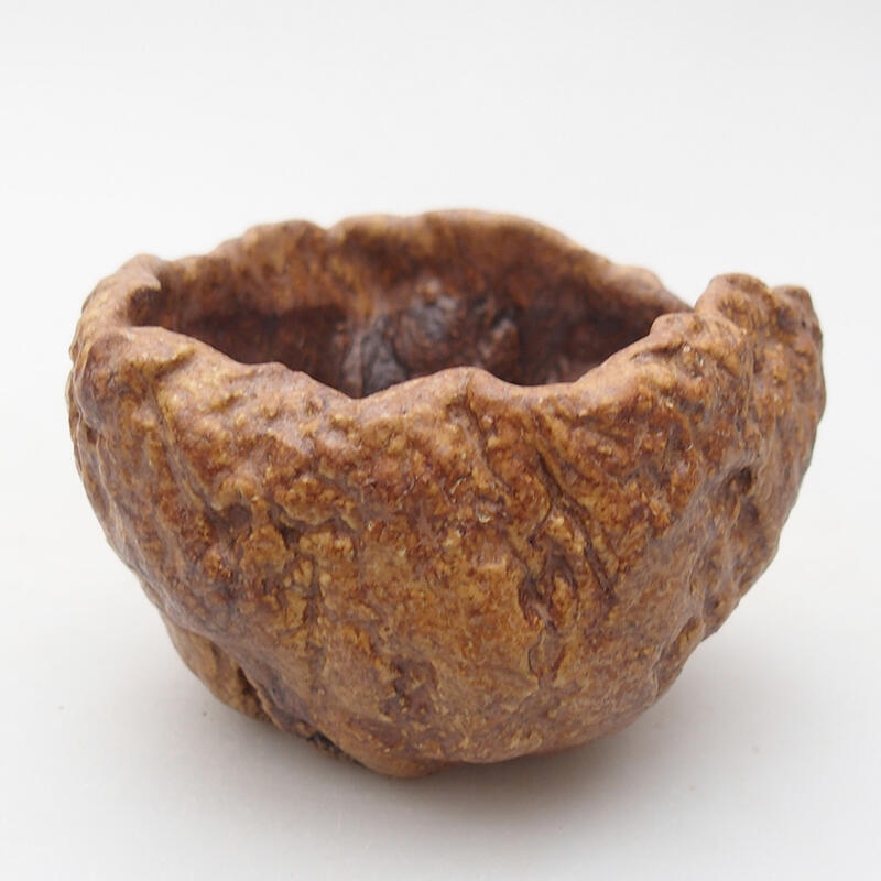 Coquille en céramique 8 x 7,5 x 5,5 cm , couleur marron