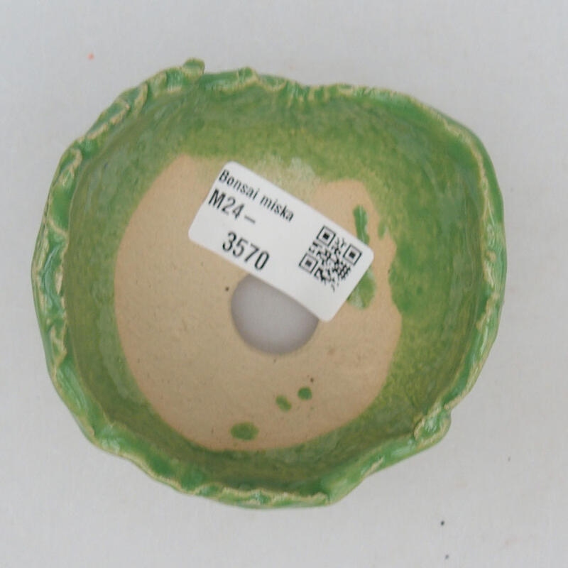 Coquille en céramique 8 x 8,5 x 6 cm , couleur verte