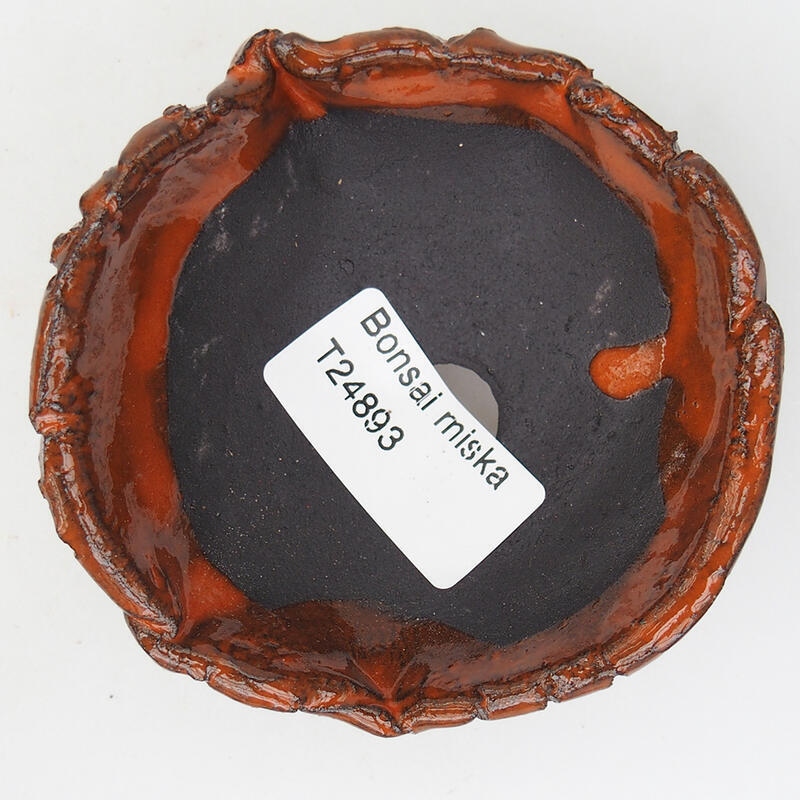 Coquille en céramique 8 x 8 x 3,5 cm , couleur orange