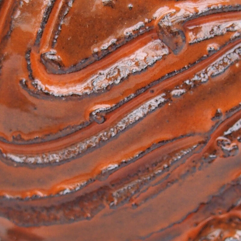 Coquille en céramique 8 x 8 x 3,5 cm , couleur orange