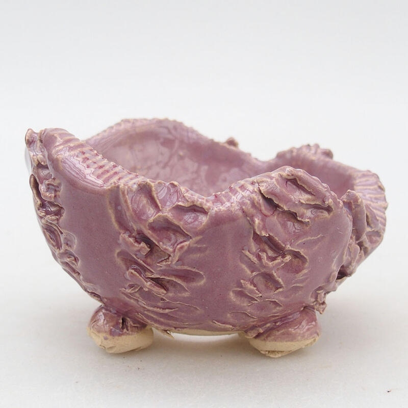 Coquille en céramique 9,5 x 9 x 6 cm , couleur violet
