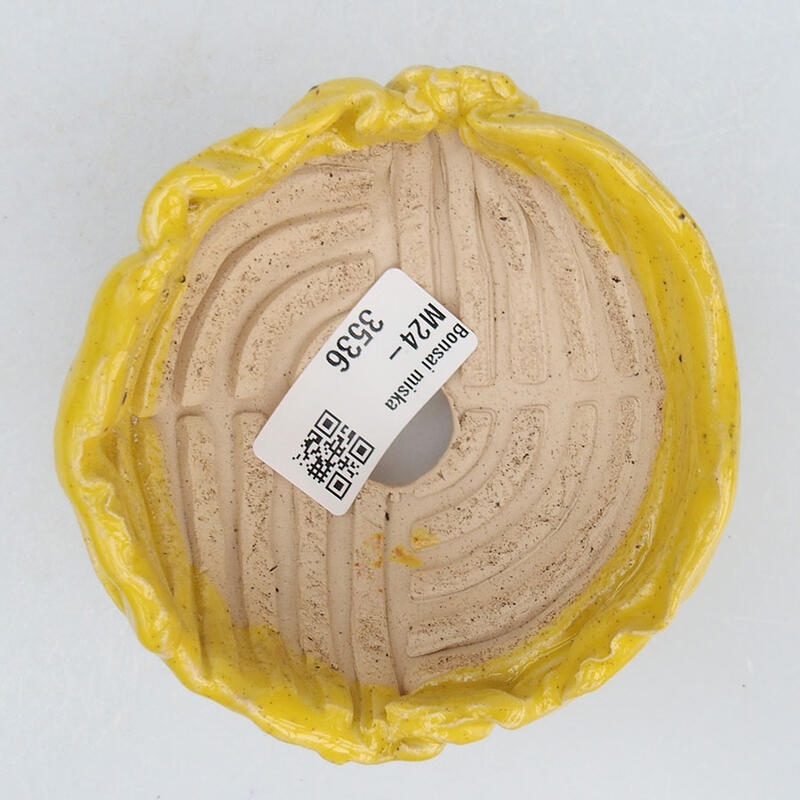 Coquille en céramique 9,5 x 9 x 6 cm , couleur jaune