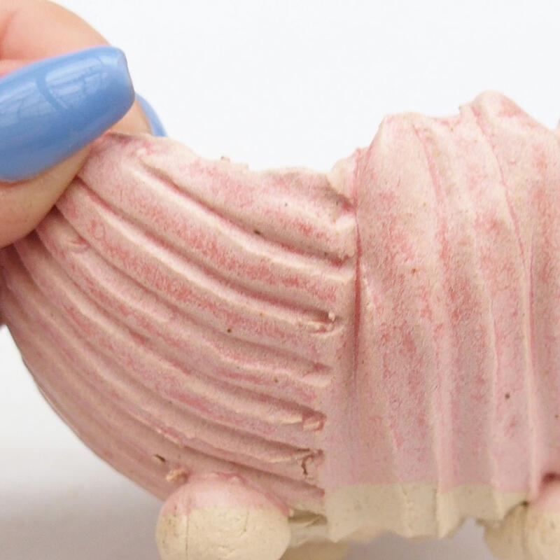 Coquille en céramique 9 x 8,5 x 5,5 cm , couleur rose