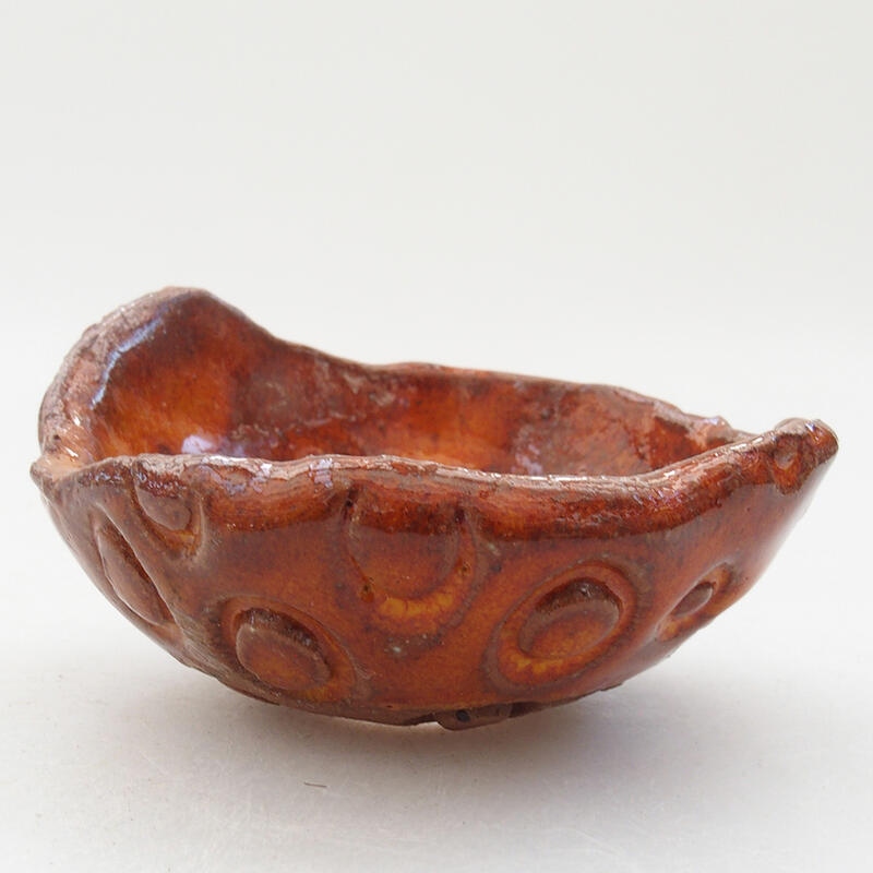 Coquille en céramique 9 x 8,5 x 5 cm , couleur orange