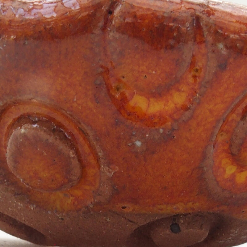 Coquille en céramique 9 x 8,5 x 5 cm , couleur orange