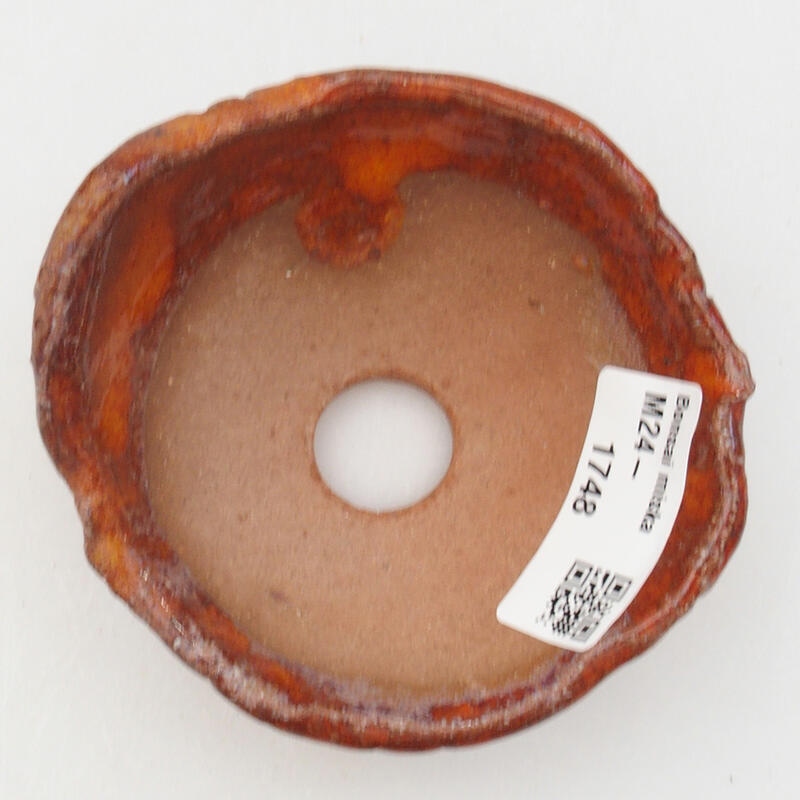 Coquille en céramique 9 x 8,5 x 5 cm , couleur orange