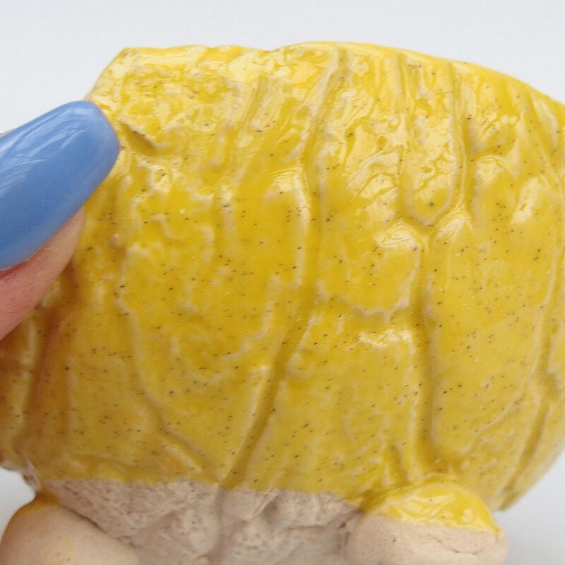Coquille en céramique 9 x 8,5 x 7 cm , jaune