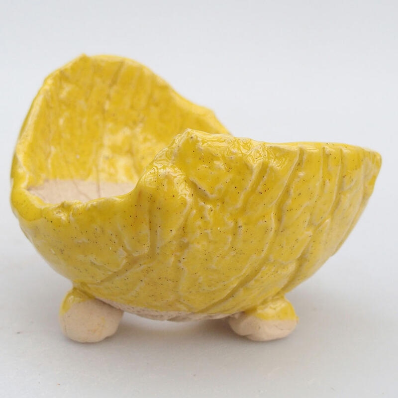 Coquille en céramique 9 x 8,5 x 7 cm , jaune