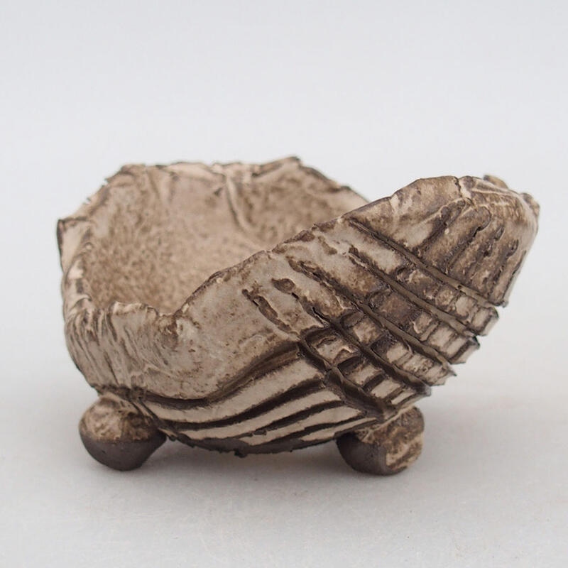 Coquille en céramique 9 x 8 x 5,5 cm , couleur beige