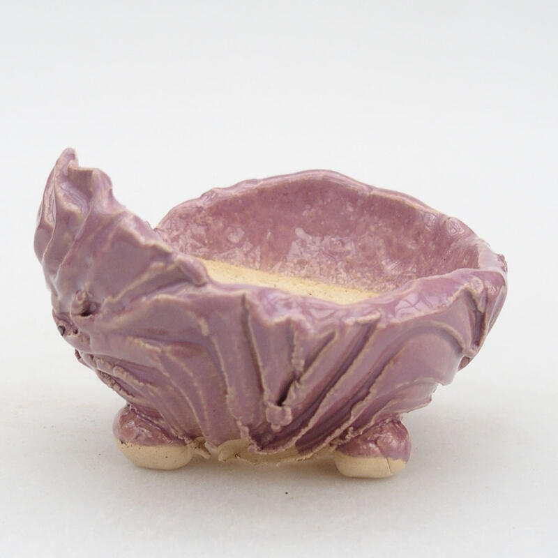 Coquille en céramique 9 x 8 x 5,5 cm , couleur violet