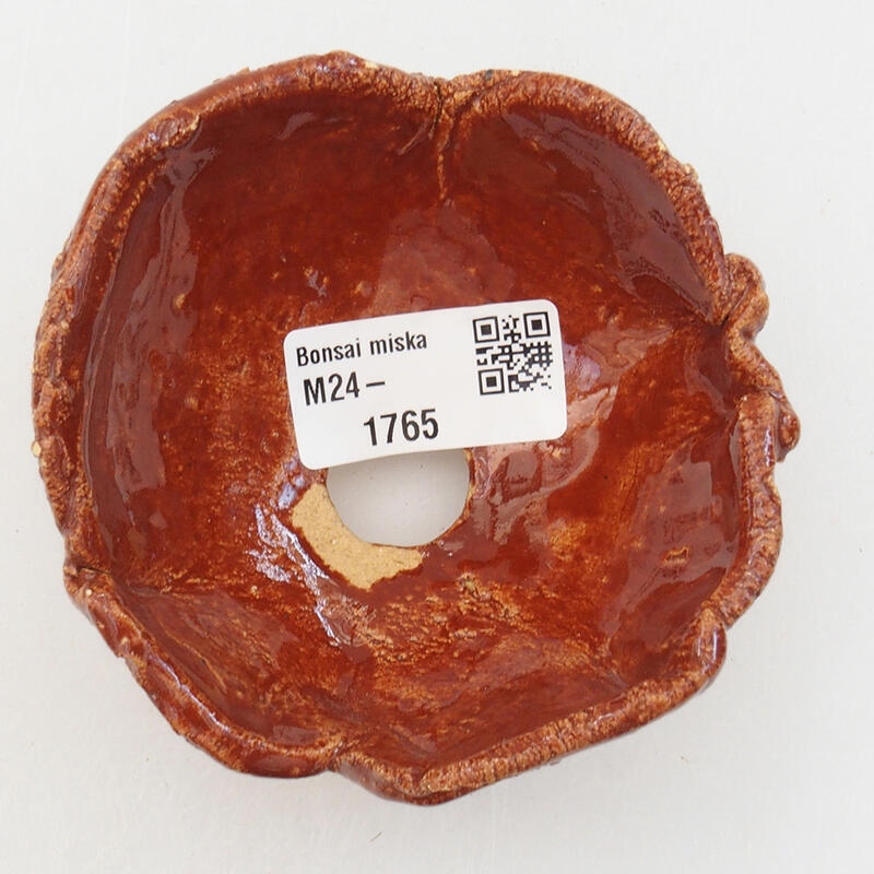 Coquille en céramique 9 x 9 x 5,5 cm , couleur marron