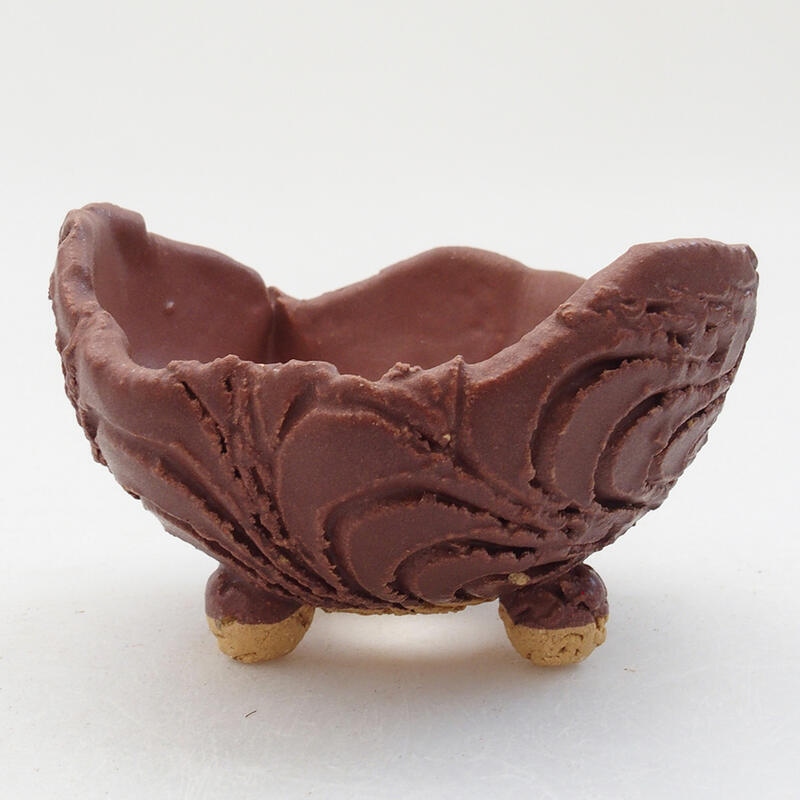 Coquille en céramique 9 x 9 x 5,5 cm , couleur marron