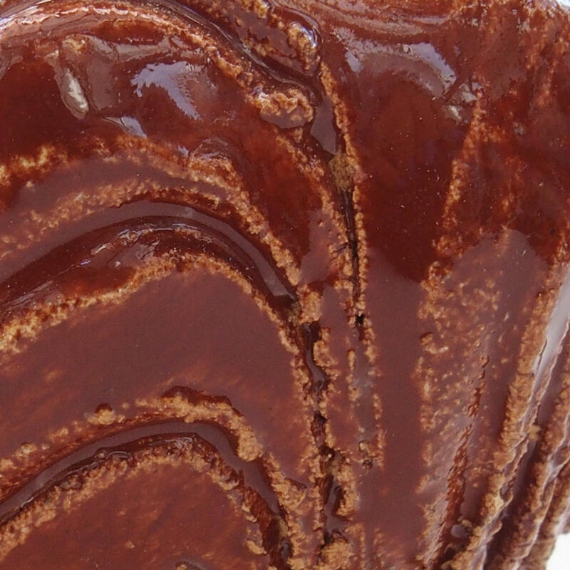 Coquille en céramique 9 x 9 x 5,5 cm , couleur marron