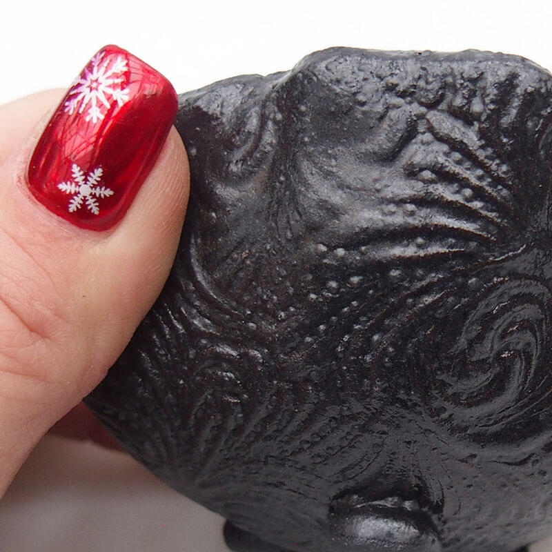 Coquille en céramique 9 x 9 x 7 cm , couleur noire