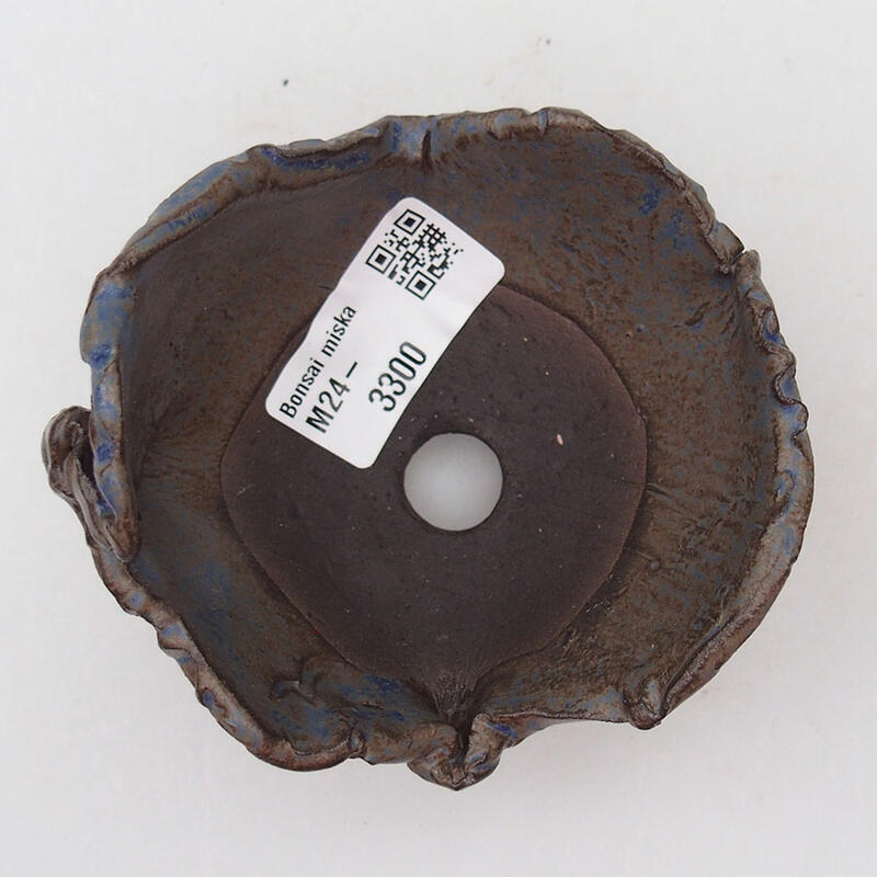 Coquille en céramique 9 x 9 x 7 cm , couleur bleu