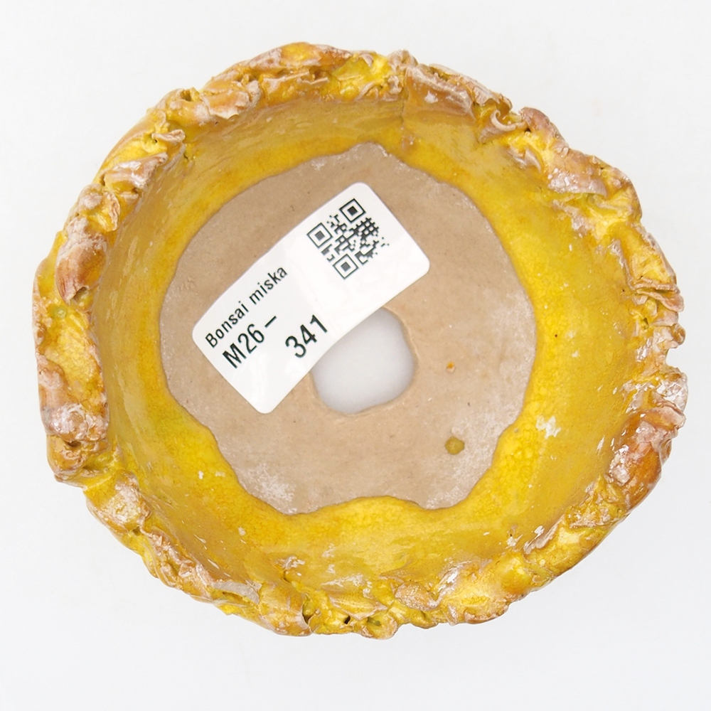 Coquille en céramique 9 x 8,5 x 5,5 cm , couleur jaune