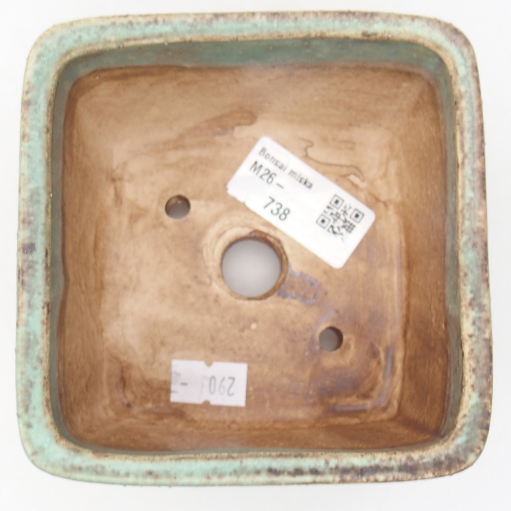 Bol à bonsaï en céramique 11 x 11 x 7 cm, vert