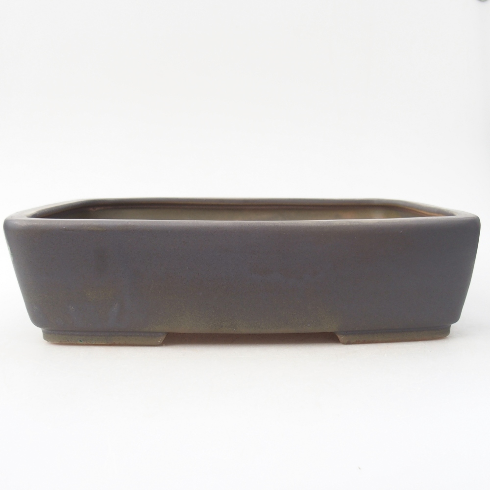 Bol bonsaï en céramique 26,5 x 20,5 x 6,5 cm, gris