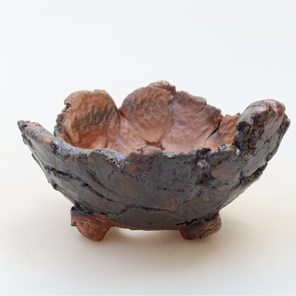 Coquille en céramique  10,5 x 10,5 x 6 cm, couleur marron