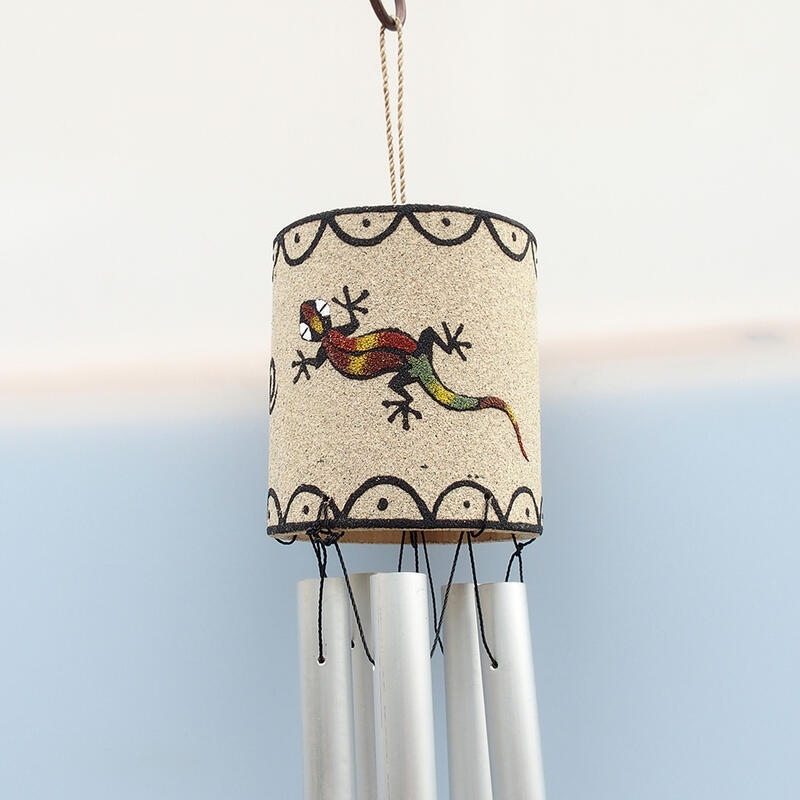 Carillon métallique cylindre lézard 110 cm