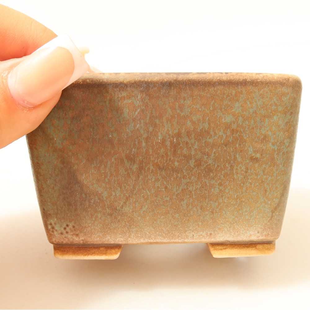 Bol à bonsaï en céramique 8,5 x 8,5 x 5,5 cm, vert