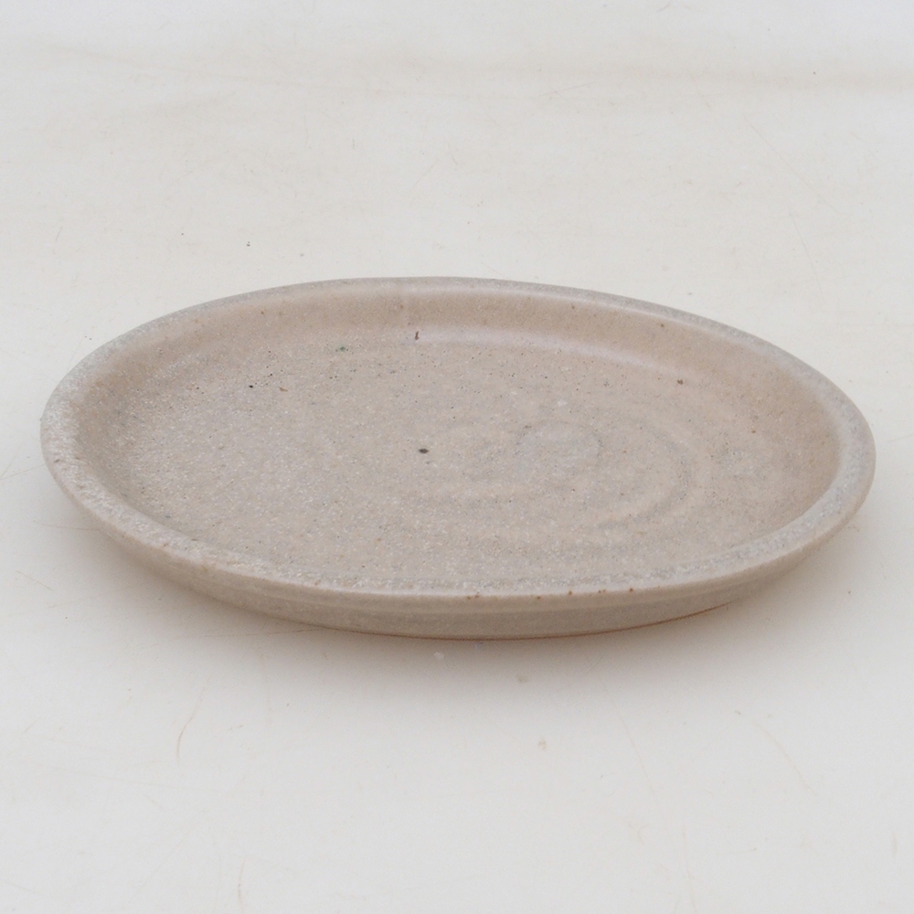 Soucoupe en céramique H04 - 10,5 x 8 x 1 cm - beige
