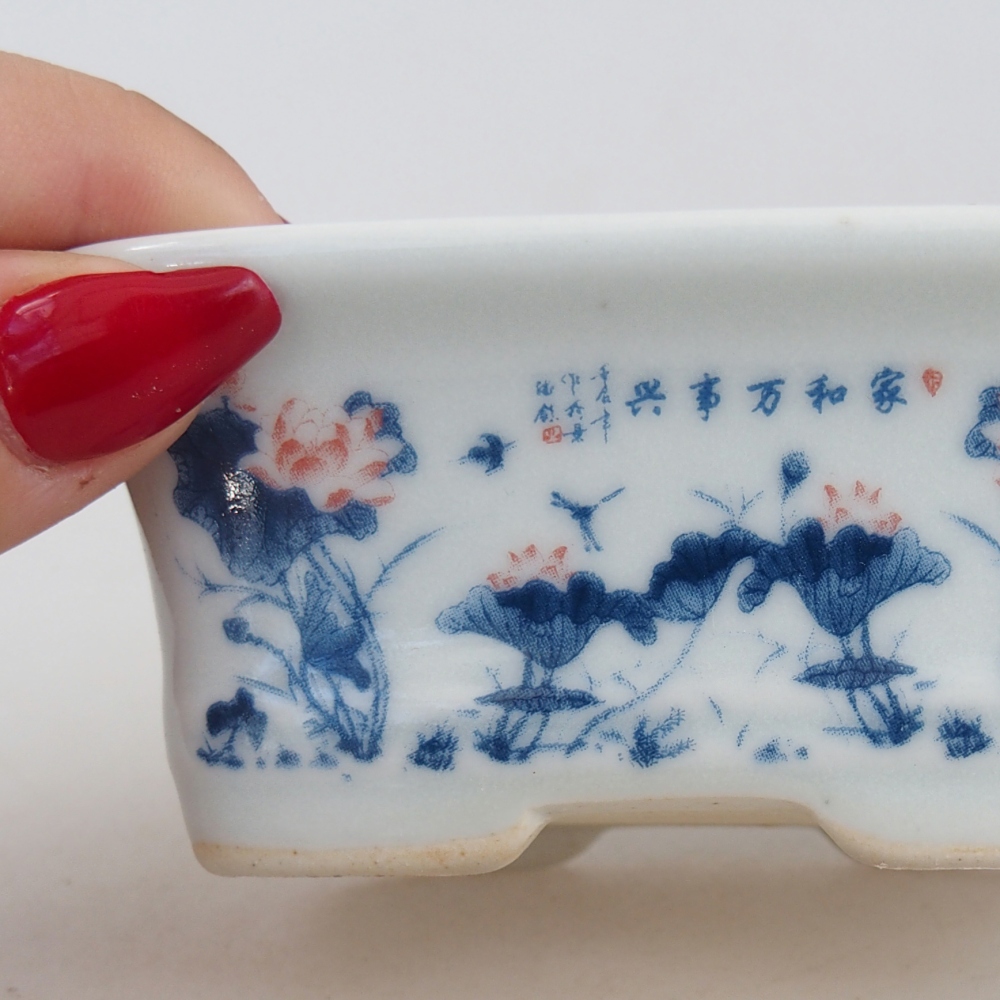 Mini bol bonsaï 10 x 7,5 x 4 cm, couleur blanc