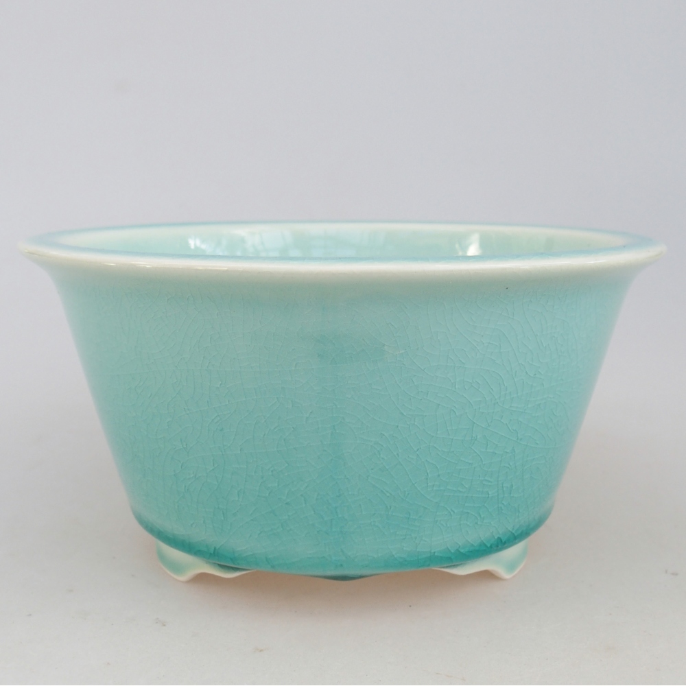 Bol à bonsaï en céramique 16 x 16 x 8,5 cm, vert