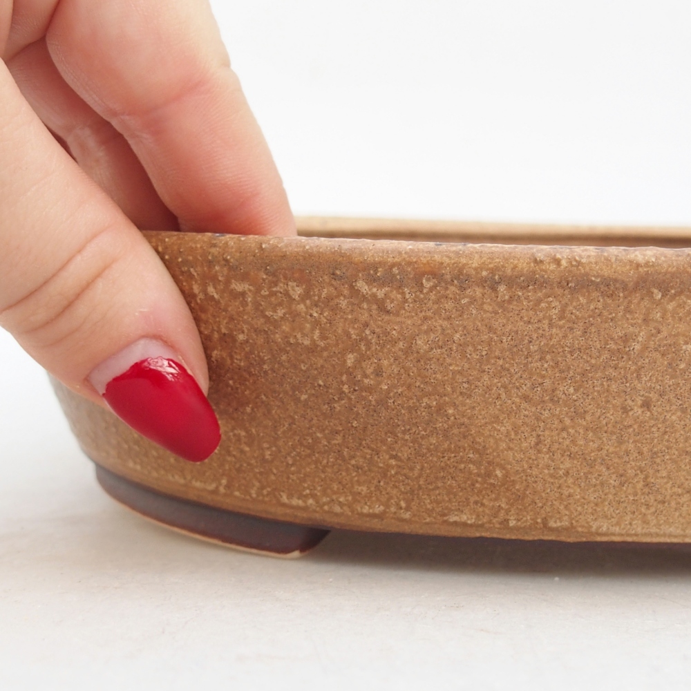 Bol à bonsaï en céramique 18,5 x 16,5 x 4,5 cm, rose