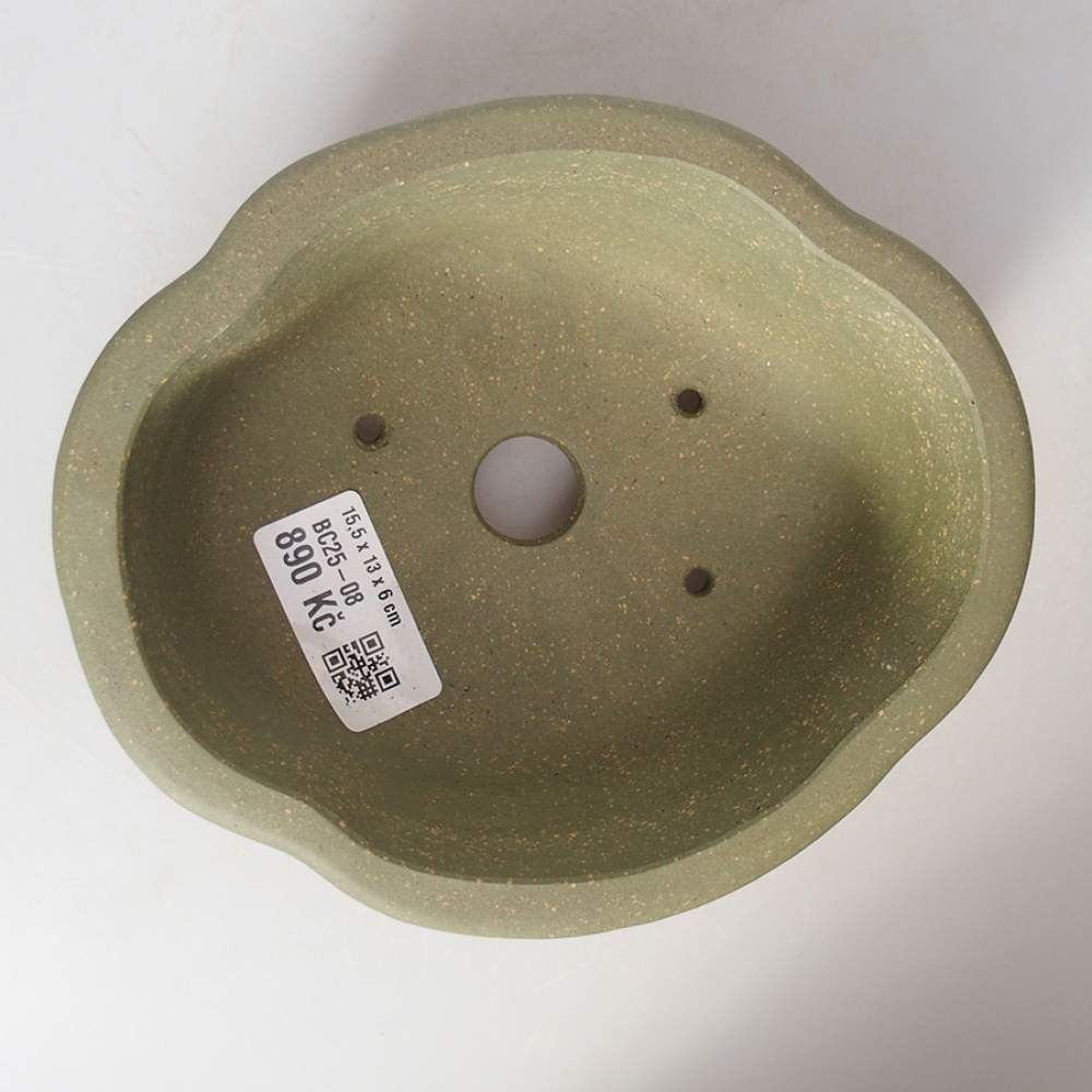 Bol à bonsaï en céramique 15,5 x 13 x 6 cm, vert