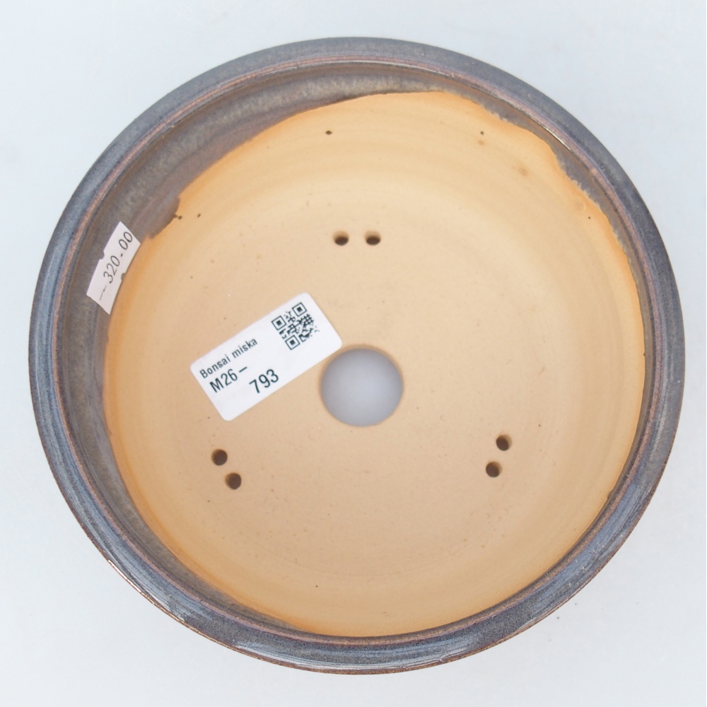 Bol à bonsaï en céramique 15,5 x 15,5 x 6 cm, gris