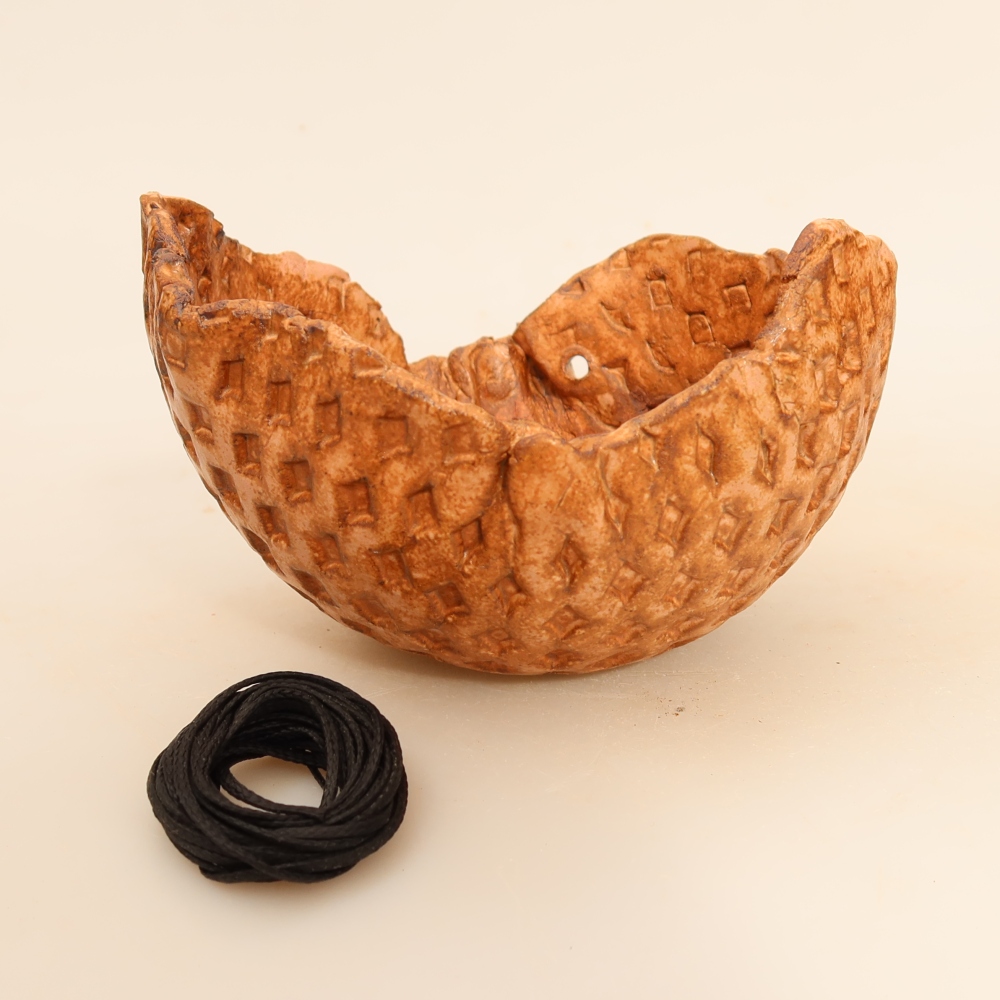 Coquille en céramique pour kokedama, 12,5 x 12,5 x 8 cm, couleur rose