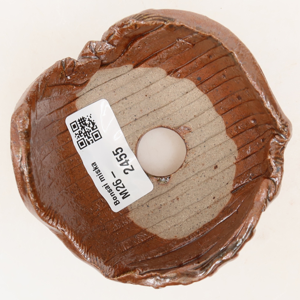 Coquille en céramique 9 x 8,5 x 6 cm , couleur marron