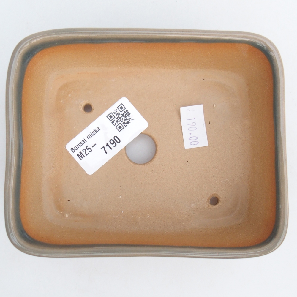 Bol à bonsaï en céramique 12 x 10 x 4 cm, gris