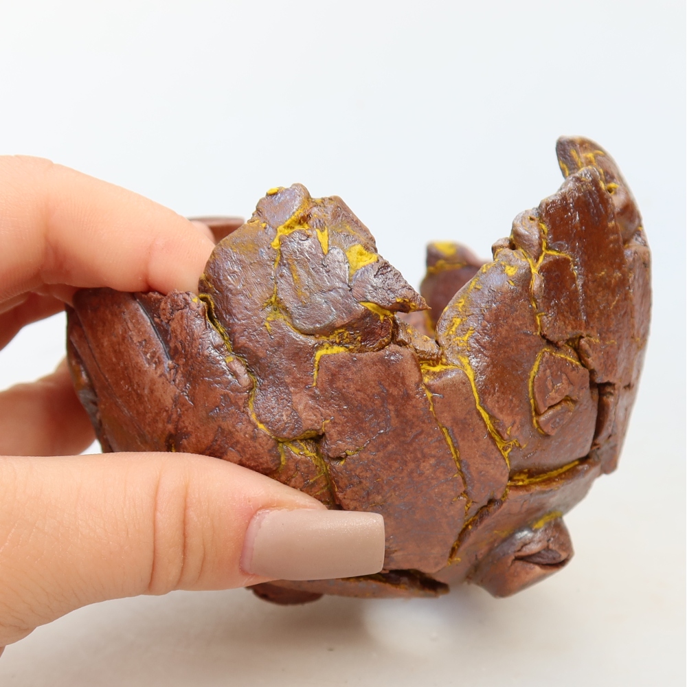 Coquille en céramique  11 x 10 x 7 cm, couleur jaune