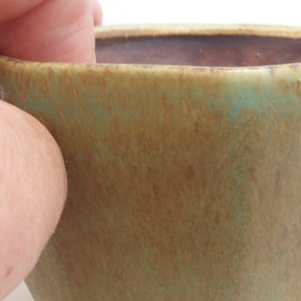 Bol à bonsaï en céramique 10 x 8,5 x 4 cm, brun