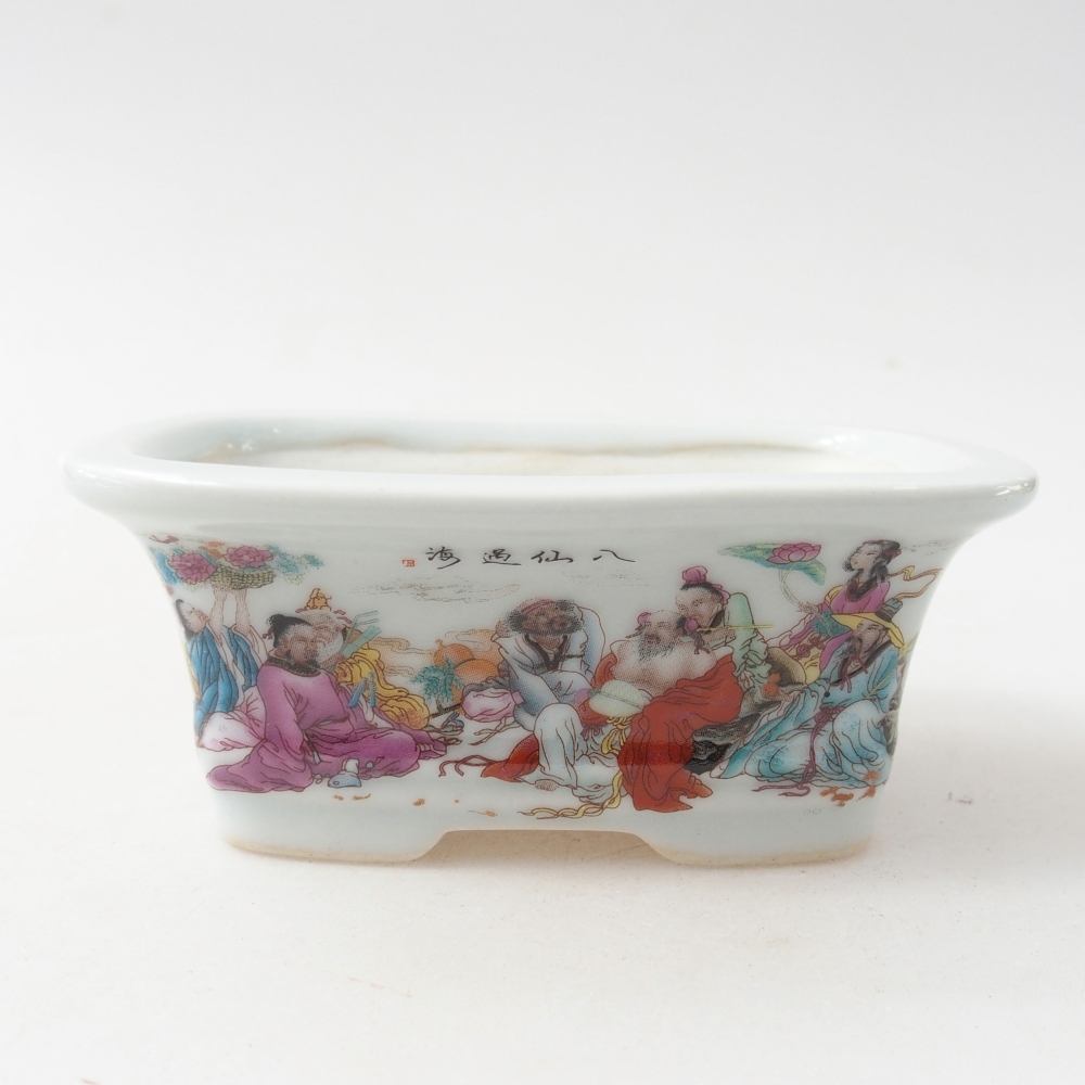 Mini bol bonsaï 10 x 7,5 x 4 cm, couleur blanc