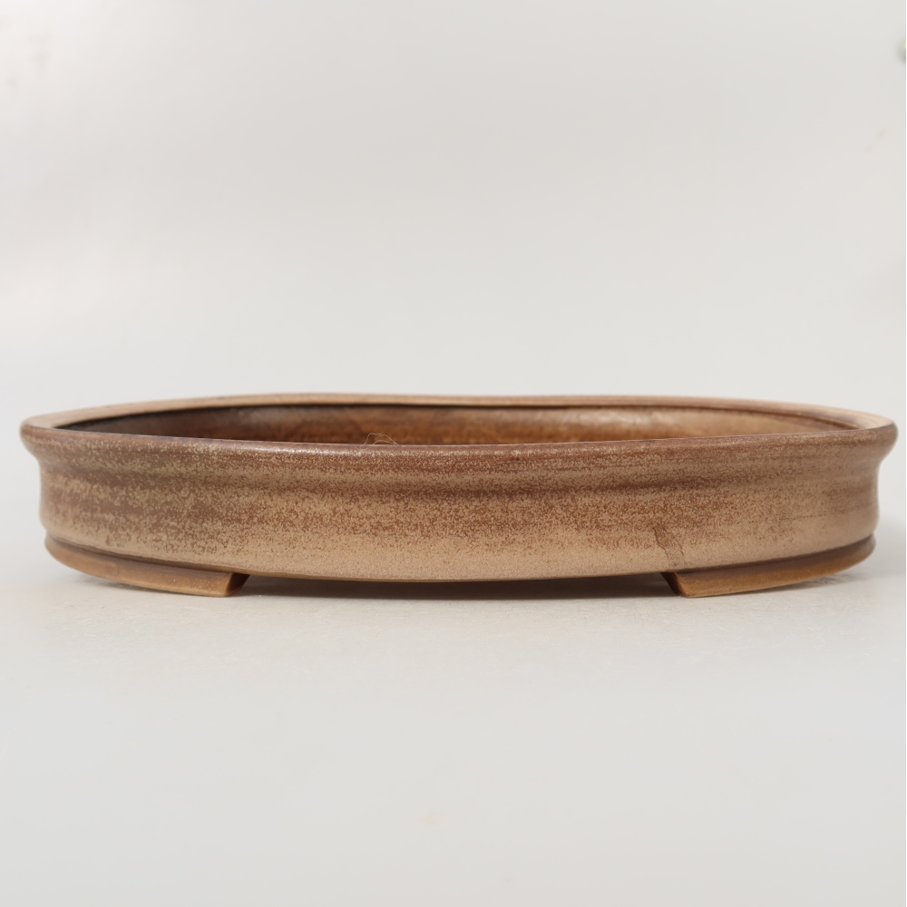 Pot à bonsaï en céramique 30,5 x 26,5 x 4 cm, couleur rose