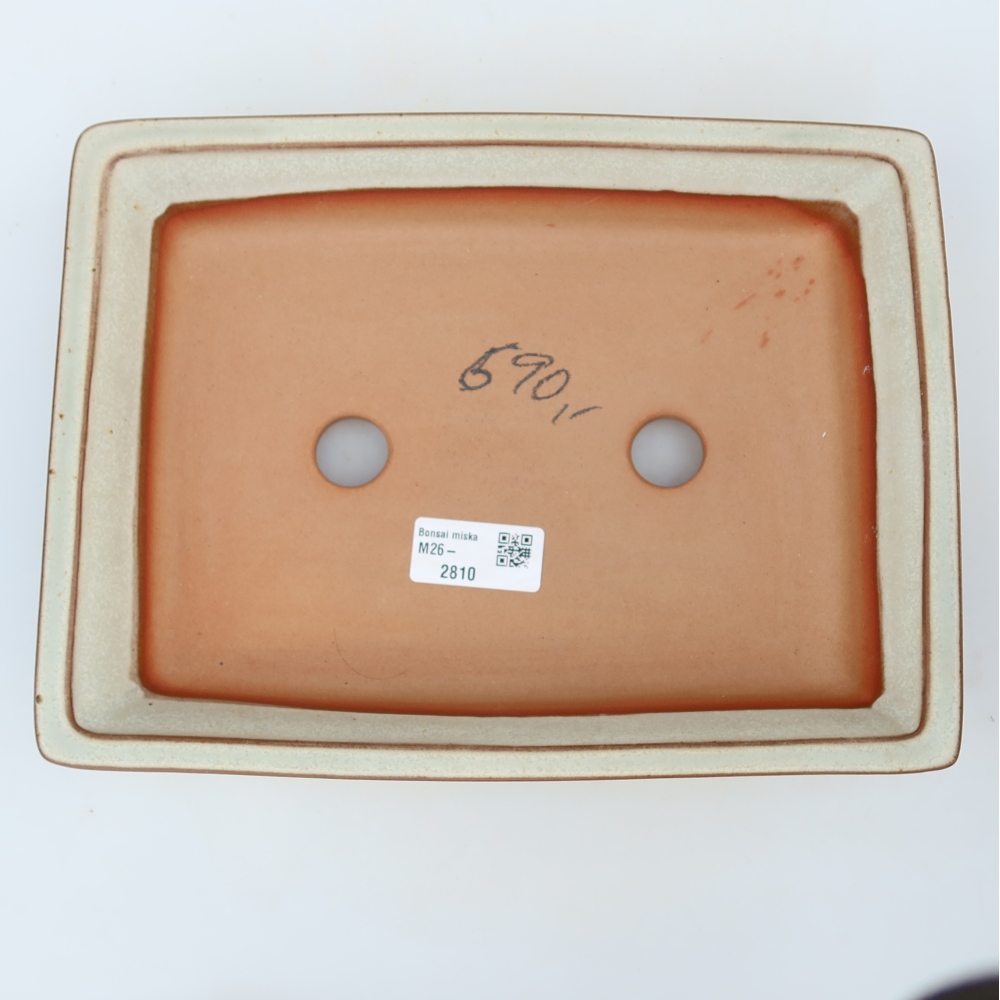 Bol en céramique  26 x 19,5 x 5,5 cm, couleur beige