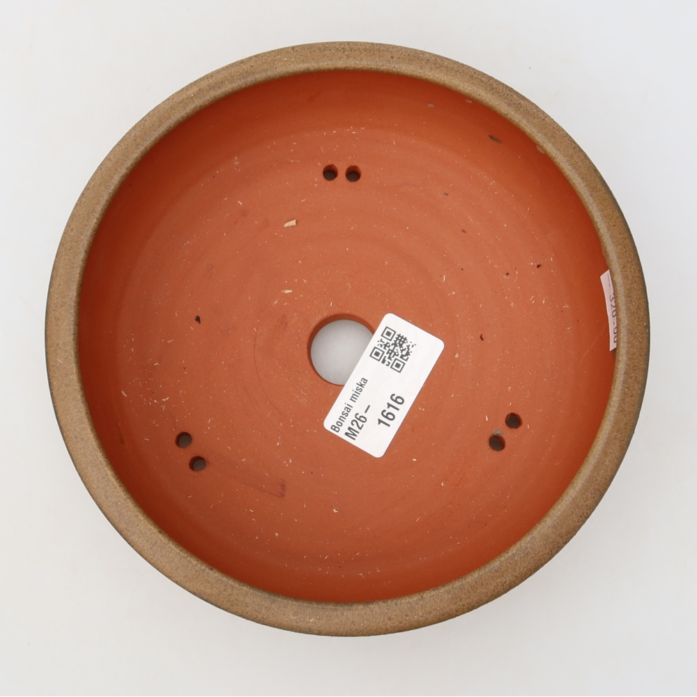 Bol à bonsaï en céramique 16 x 16 x 5 cm, brun