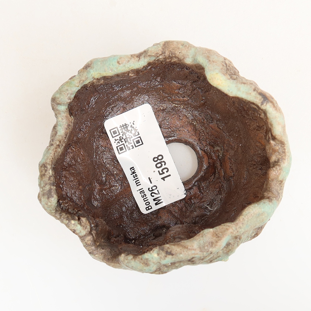 Coquille en céramique 7 x 6 x 6 cm , couleur verte