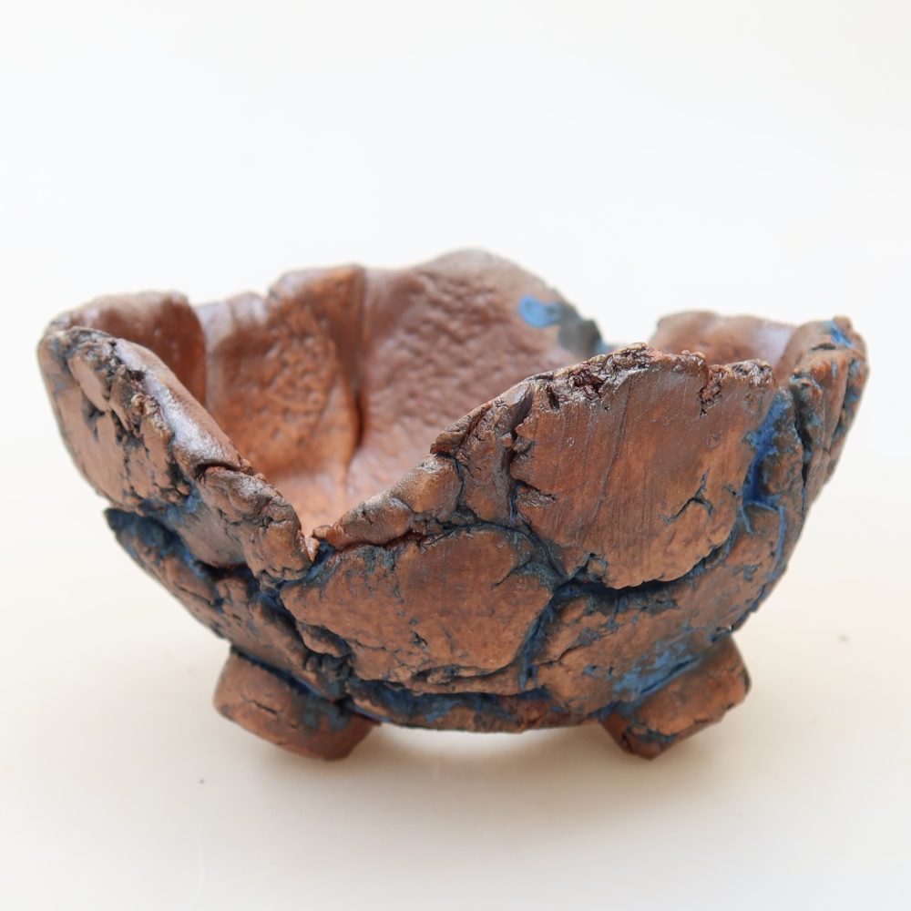 Coquille en céramique 9 x 8,5 x 5 cm, couleur bleue