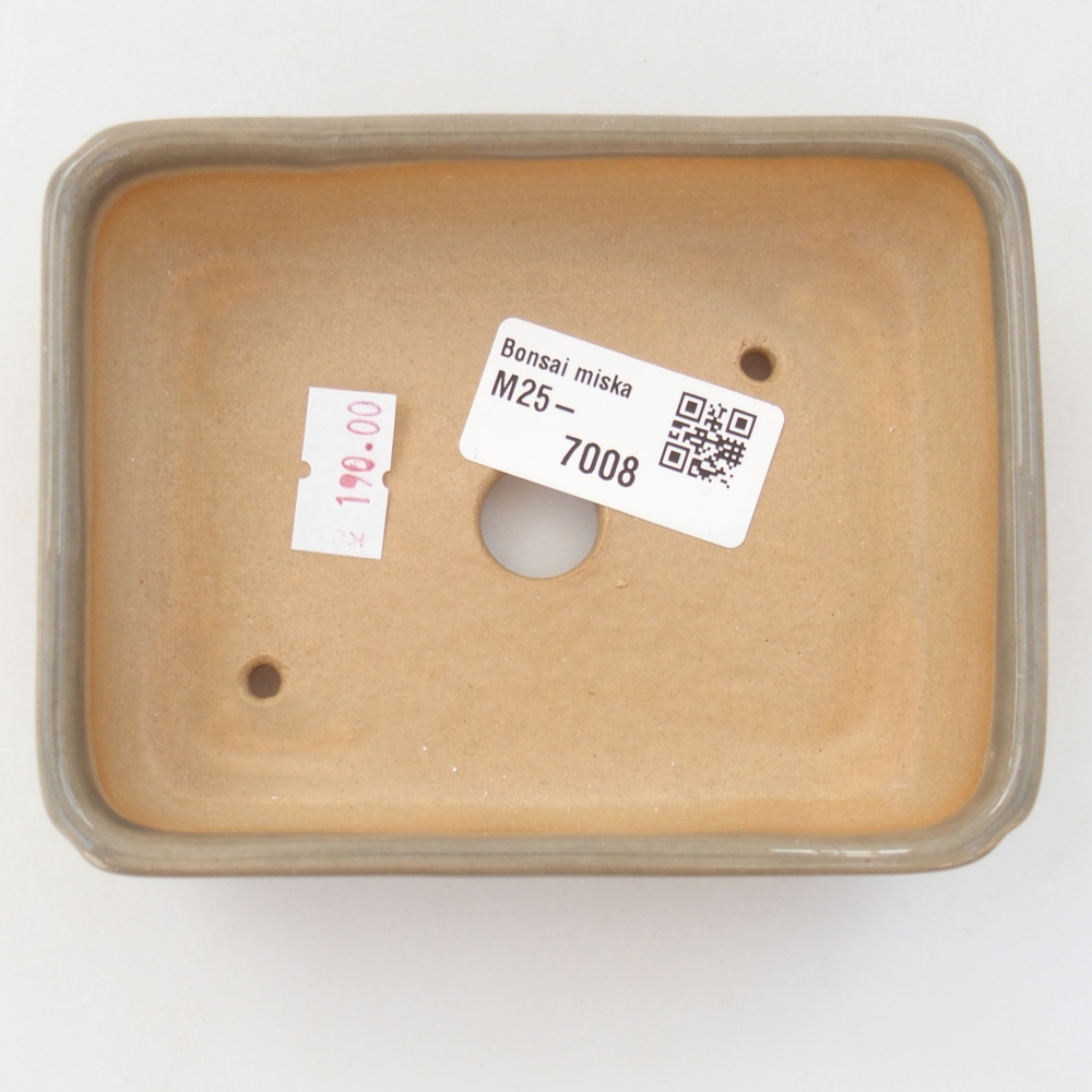 Bol à bonsaï en céramique 11,5 x 9 x 3,5 cm, gris