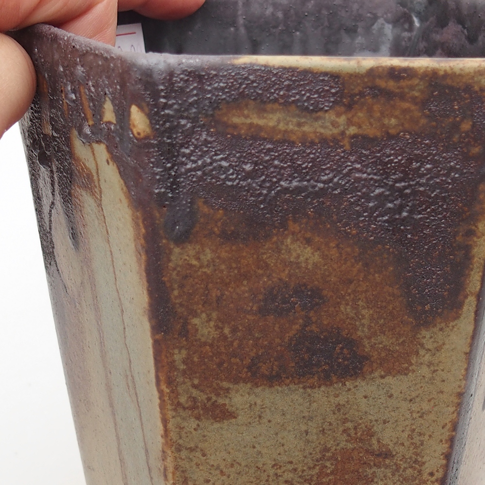 Bol à bonsaï en céramique 13 x 11,5 x 17 cm, vert