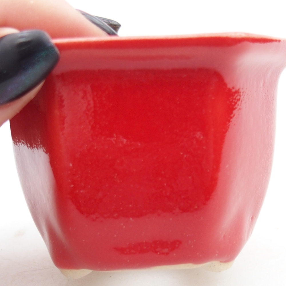 Mini bol bonsaï 7 x 6,5 x 5 cm, couleur rouge