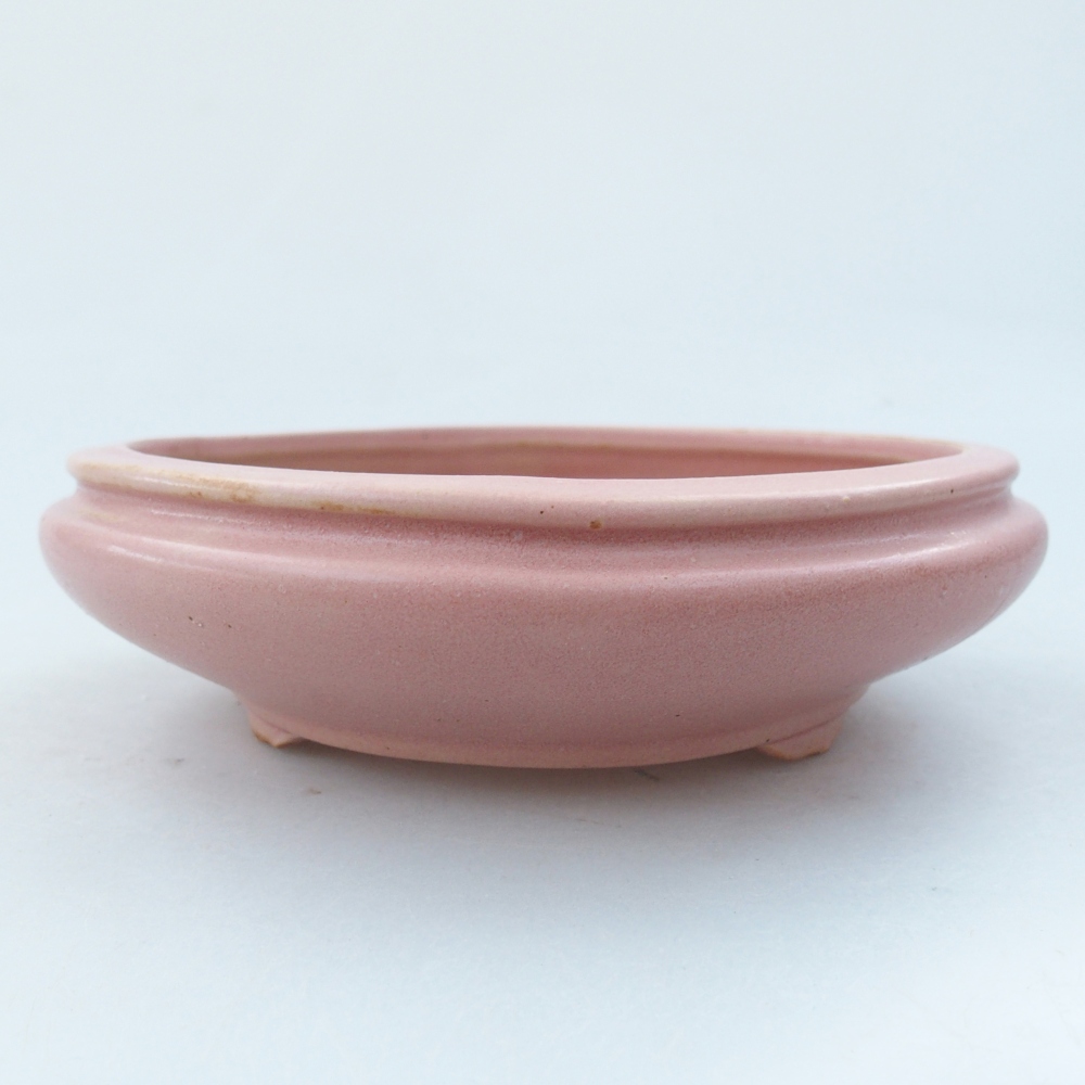Bol à bonsaï en céramique 15 x 15 x 5 cm, rose