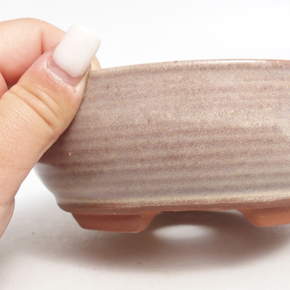 Bol à bonsaï en céramique 14,5 x 14,5 x 5,5 cm, couleur beige