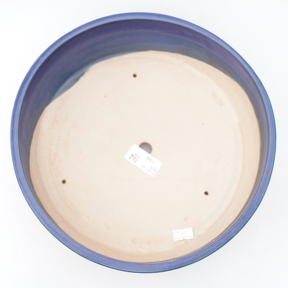 Bol à bonsaï en céramique 27,5 x 27,5 x 8 cm, couleur bleu
