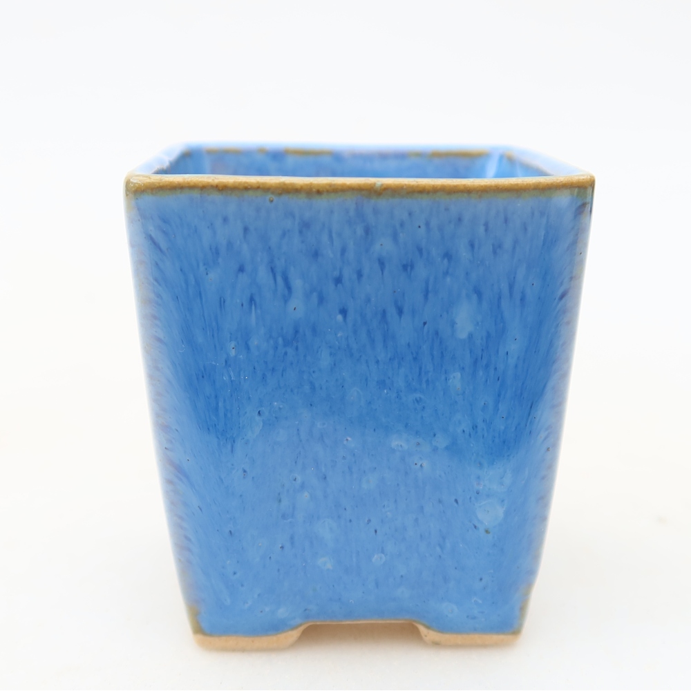 Bol à bonsaï en céramique 4,5 x 4,5 x 5 cm, couleur bleu