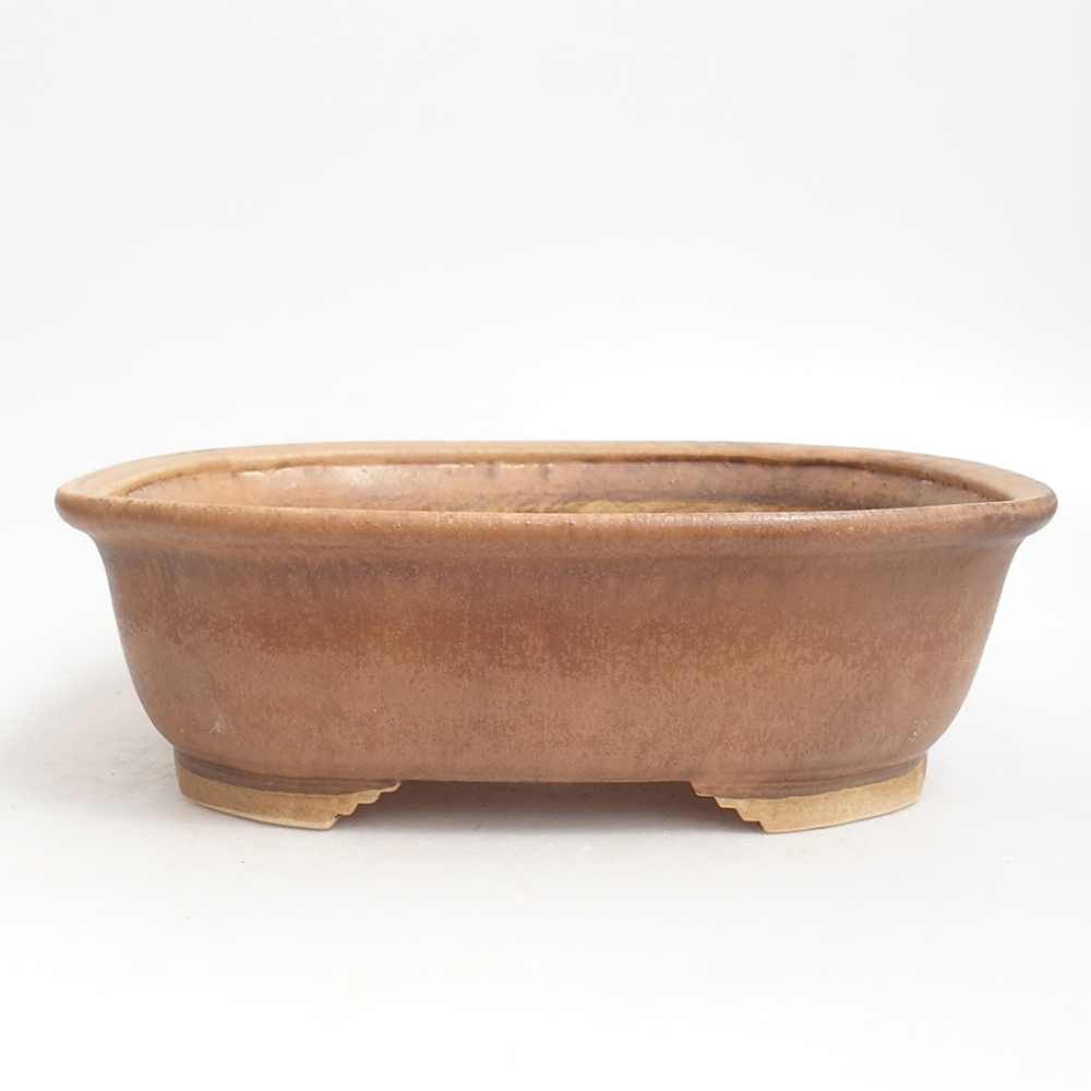 Bol à bonsaï en céramique 25 x 21 x 7,5 cm, rose